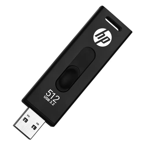 HP x911w USB SSD 3.2 Flash Drive 512GB, 410MB/s Read Speed, 300MB/s Write Speed, Push and Pull design, Black - Image 4