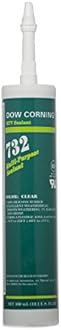 Dow Corning 1892070 732 Clear Multi-Purpose Sealant, -60 to 180 Degree C, 300 mL