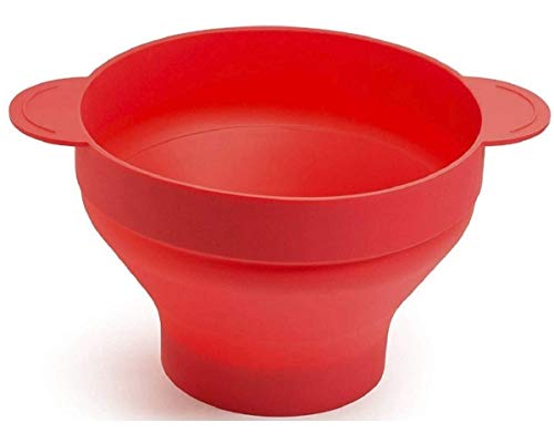 Pipoqueira Dobrável Balde Microondas Silicone Pipoca Prática