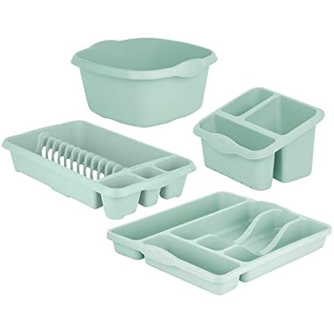 JMS Medium Dish Drainer Set in Silver Sage Cover
