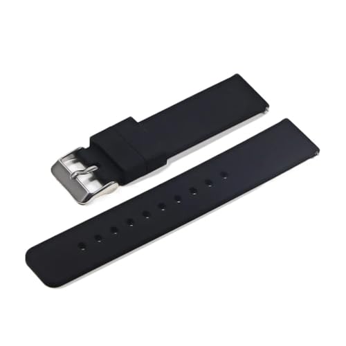 Correa de reloj de silicona con pasadores integrados de 24 mm 5