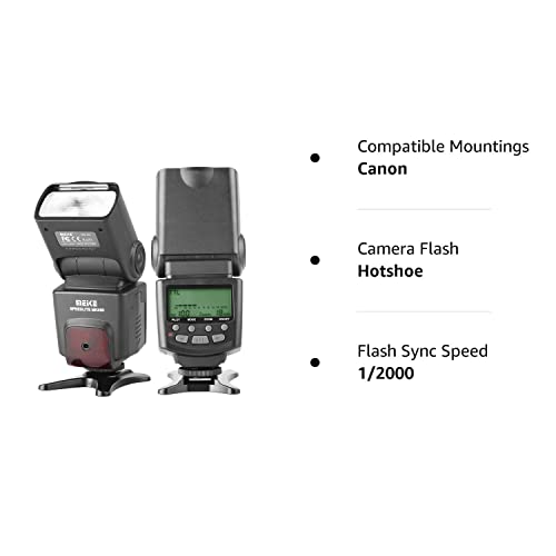 Meike Mk430 Ttl Lcd Flash Speedlite Compatible With Canon Dslr Camera Eos 70D 77D 80D Rebel T7I T6I T6S T6 T5I T5 T4I T3I Sl2 And With Standard Hot Shoe Stand #TOP5