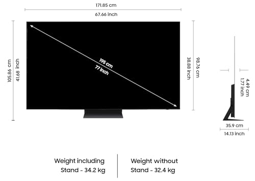 Image of Samsung 195 cm (77 inches) 4K Ultra HD Smart OLED TV QA77S90DAELXL (Graphite Black)