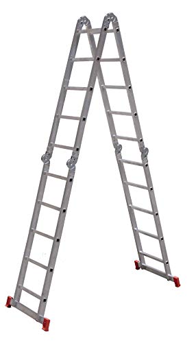 Escada SUPER Articulada Multifuncional 20 DEGRAUS Alumínio 13 posições Botafogo Lar e Lazer