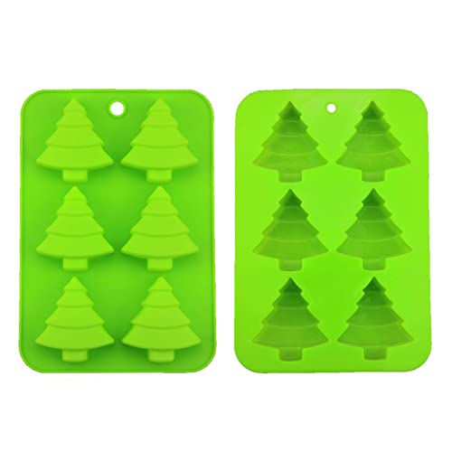 Molde Silicona Árbol Navidad 2 Piezas 6 Cavidades miniatura 1