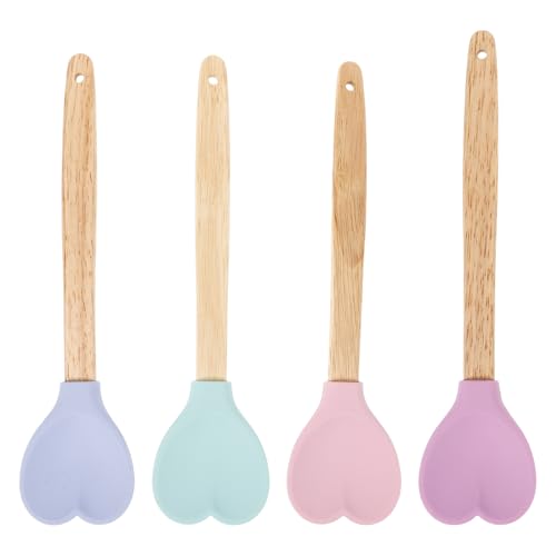 Espátula Silicone e Madeira, Cozinha, 4pcs