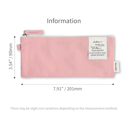 Image of Monolike Archive 247 Flat Pen Case, Pink - Pencil Pouch, Portable Pencil Bag, Pencil Case, Office Pouch case, Pen case
