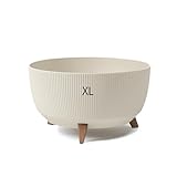 MELTOM Blumentopf Schale mit Füßen Einsatz Kräutertopf Übertopf Pflanzschale Eco Recycled (Baumwolle, XL)