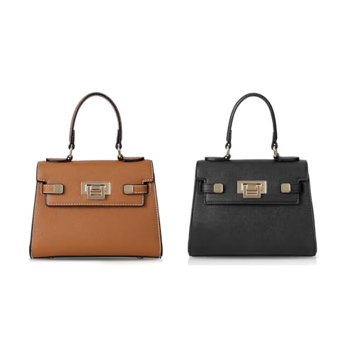 YFGBCX Brown Mini Satchel + Black Mini Satchel