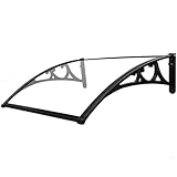 MLIABATH Toldo Cubierta de dosel para puerta y ventana, refugio solar para puerta de entrada al aire libre, para patios, jardines, terrazas o porches (Color : Brown, Size : 80 * 150cm/31.5 * 59in)