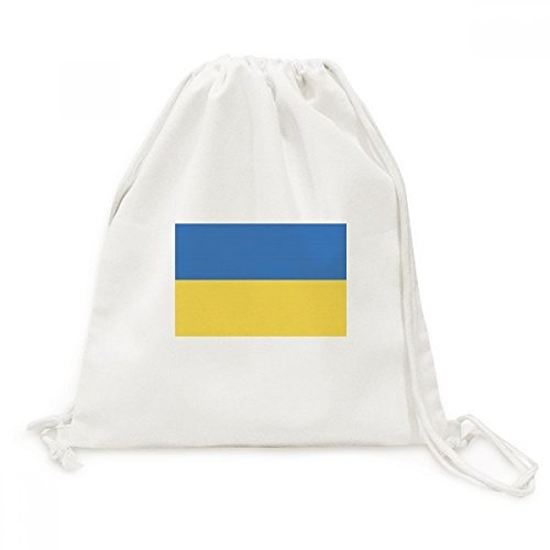 Sac à dos en toile Ukraine gymbag cordon bleu jaune écologique