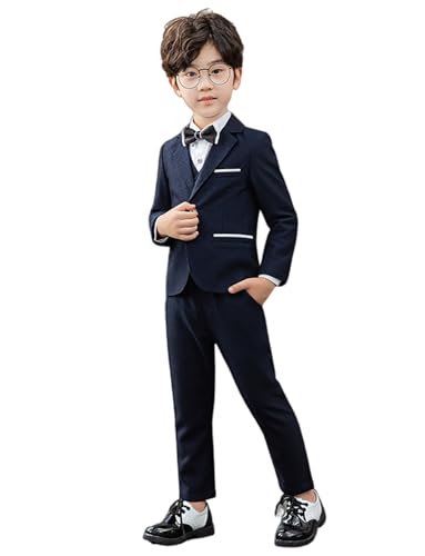 Costume 3 pièces garçon veste un bouton gilet pantalon smoking