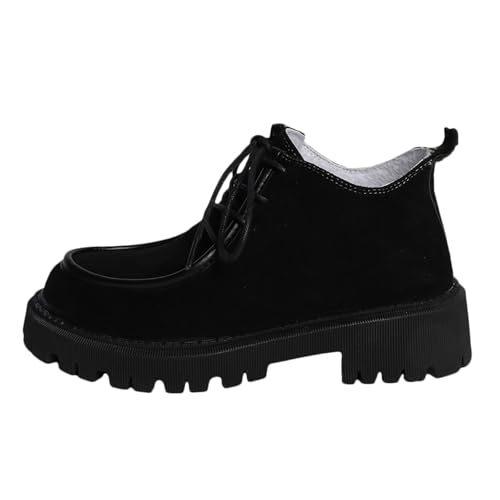 RYTEJFES Botas De Invierno Mujer Casual Elegantes Vintage Botas Nieve Negro Talla Grande Botas De Invierno Rebajas Original Outdoor Botas De Nieve Comodos Planas Zapatos De Invierno