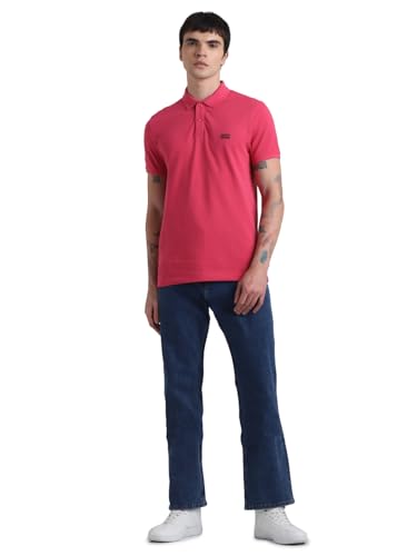 Image of Jack&Jones Men's Cotton Logo Print Slim Fit Polo