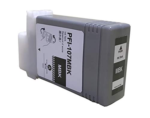 KLDink - Cartuccia d'inchiostro compatibile PFI-107 MBK / PFI107 per ImagePROGRAF iPF670, iPF680, iPF685, iPF770, iPF780, iPF785 (1-Pack, nero opaco)