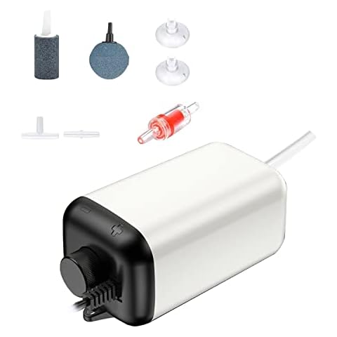 Craftsboys Aquarium Air Pump Fish Tank Silent Adjustable Powerful Oxygen Pump for 10~80L Fish Turtle Tank (3W-One Outlet) Cover