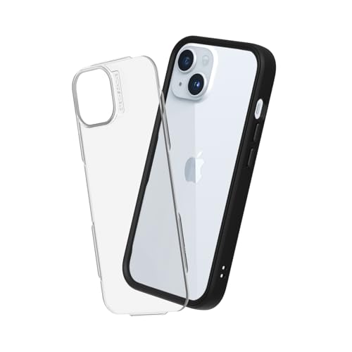 Coque iPhone 15 RhinoShield Mod NX noire évitez les bris d'écran avec finesse