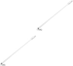 DOITOOL 2 Peças Haste De Cortina Cortina De Prata Persianas Para Persianas De Janela Hastes Para Janelas Persianas Persianas Venezianas Liga De Alumínio Cortina De Haste Branca