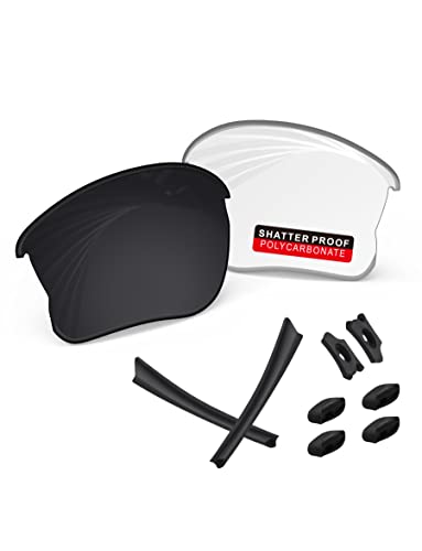 Image of PRO+ Polycarbonate Replacement Lenses & Rubber Kits /Nose Pads for Oakley Flak Series Sunglasses