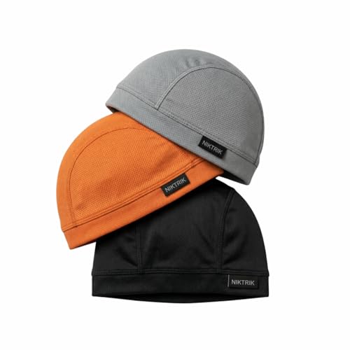 Image of Unisex Helmet Skull Cap for Bikers & Cyclists, Polyester Head Cap, Hair Inner Helmet Cap for Men, Sweat Cooling Beanie Cap, Skull Mask for Summer, Bike Accessories