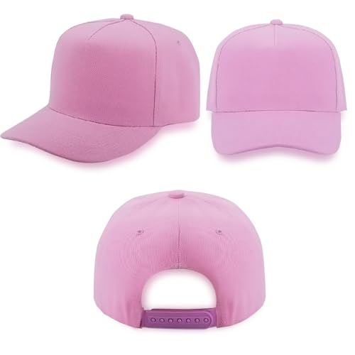 Image of 12 Pack Seamless Baseball Caps Wholesale Bulk - No Center Seam, DIY Friendly, Adjustable Breathable Lightweight for Men Women