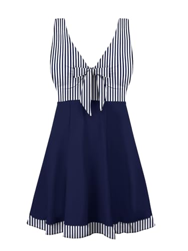 Womens One Piece High Waist Printing Swim Dress Padded Swimwear product thumbnail 14