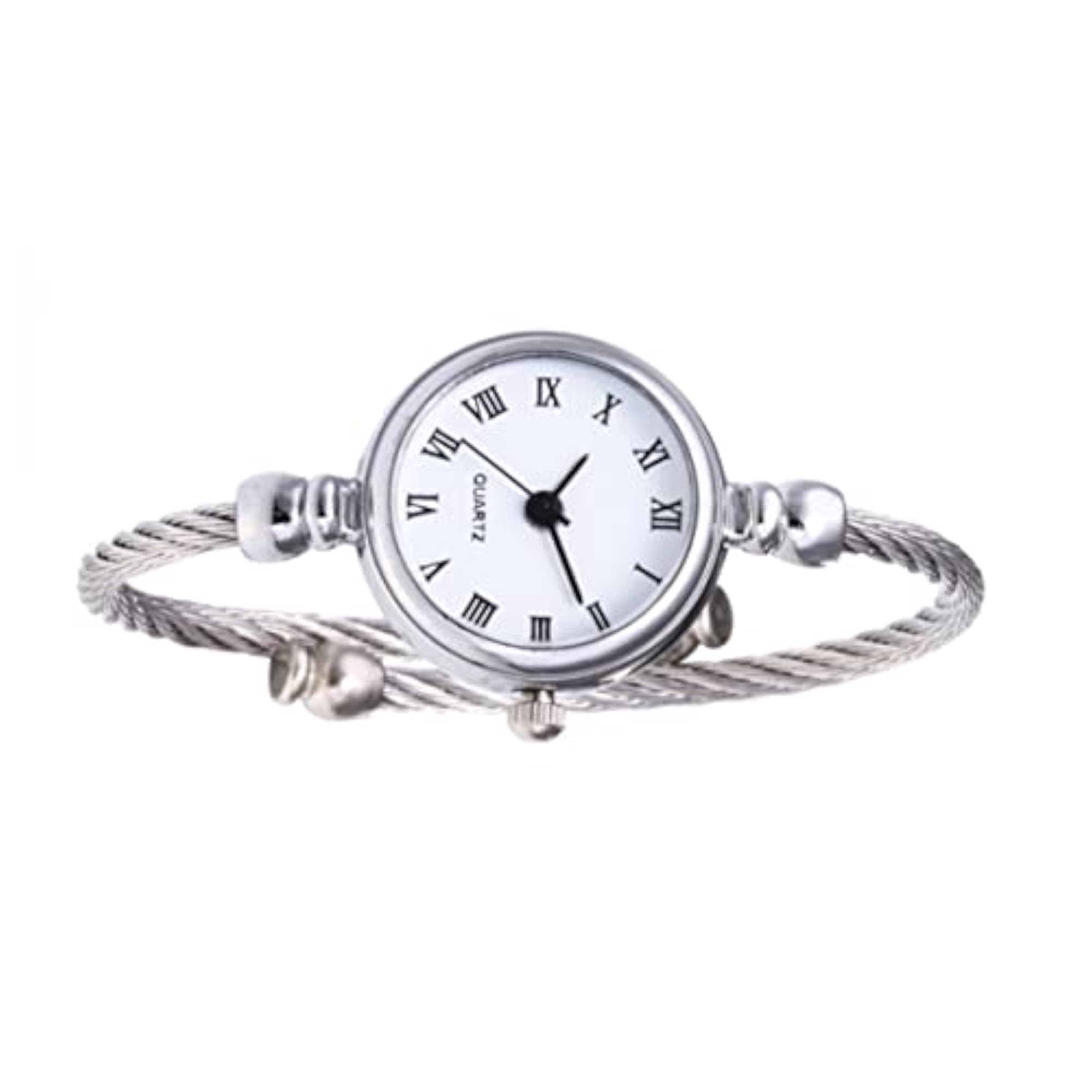 Women's Fashionable Small Round Dial Bracelet Watch, Thin Strap Quartz