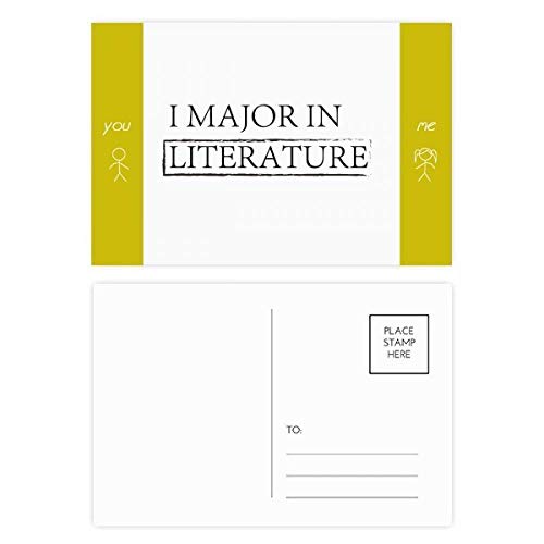 Carte postale lot de 20 avec citation littéraire majeure de format 5,7 x 3,8 pouces multicolore