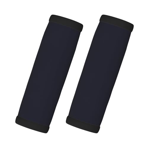 2 Pcs Luggage Handle Wraps, Solid color black Print Grip Handle Cover/Travel Bag Identifier for Suitcase Accessories