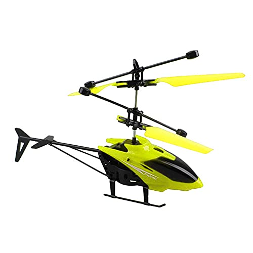 Remote Control Helicopter for Kids Adults, Indoor Outdoor RC Quadcopter RC Toy 2CH Gyro Helicopter RC Drone for Beginners Boys Girls Christmas Xmas Birthday Gift (Yellow)