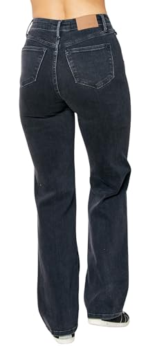 Judy Blue Women's High-Waist Rigid Magic 90's Destroyed Knee Straight-Leg Jeans3