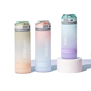 Fitness Sport drinkfles met rietje, 500 ml, 600 ml, lekvrij, BPA-vrij, gifvrije drinkfles voor meisjes, jongens, fietsen, sportschool, school en kantoor, met reinigingsborstel (500 ml, roze)