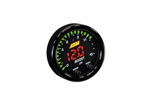 AEM X-Series reloj medidor 15 psi presion combustible sobrealimentacion turbo 30-0309