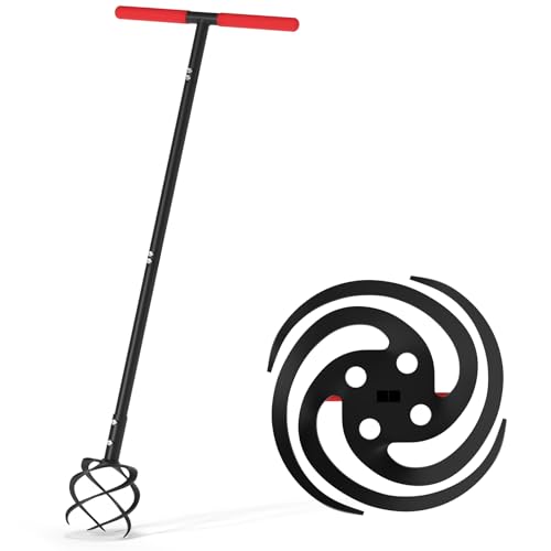 Hand Tiller Garden Tool Twist Tiller for Gardening with Long Handle 44.3-inch Garden Claw Hand Tool for Lawn Aerator Hand Cultivator Tiller Tool for Garden Beds Plant Box