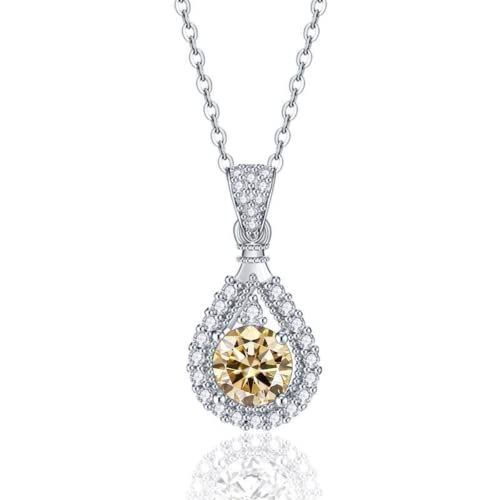 Collier en forme de goutte rose ou bleu à porter pour un anniversaire