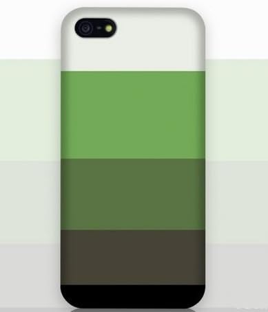 Fingerprint-proof Color Scale Case for Iphone 5 and 5s (Green-white-brown)
