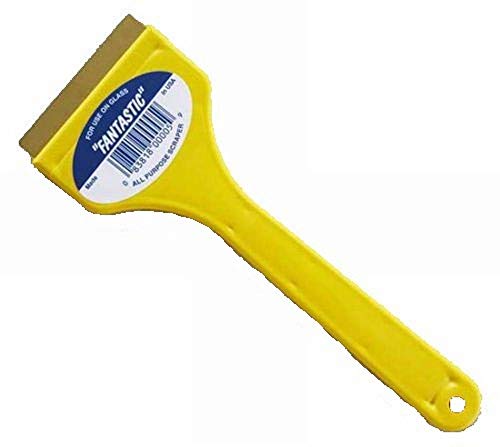 CJ Industries F-1 Fantastic Ice Scraper with Brass Blade, Yellow