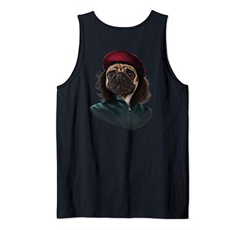 Perro pug personificado como Che Guevara Camiseta sin Mangas