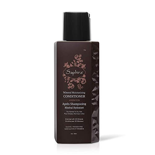 Saphira Mineral Moisturizing Conditioner, Hydrating Deep Conditioner For Dry, Damaged, Bleached And Color-Treated Hair, Sulfate-Free, Paraben-Free, Nourishes And Revitalizes Lifeless Hair, 3 Ounce #TOP7