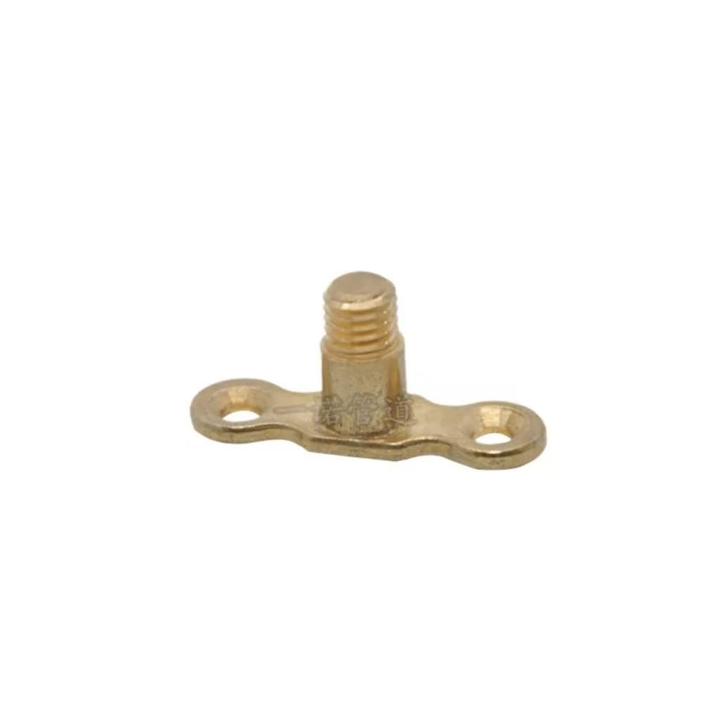 Soporte tubo latón M10 rosca macho/hembra