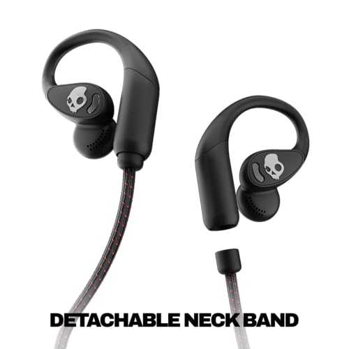 Image of Skullcandy Push 540 Open Wireless Open-Ear Bluetooth Earbuds, Headphones, Sweat and Water Resistant, 42 Hours Battery, Detachable Neckband, Secure Fit, Microphone for iPhone Android - True Black
