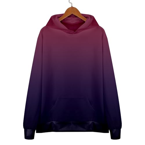 Gradient Hoodies for Men Fashion Hooded Pullover Sweatshirt Casual Fall Shirt Long Sleeve with Pockets3