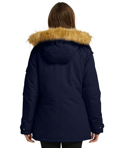 wantdo Women's Quilted Winter Coat Warm Puffer Jacket Thicken Parka with Removable Hood2