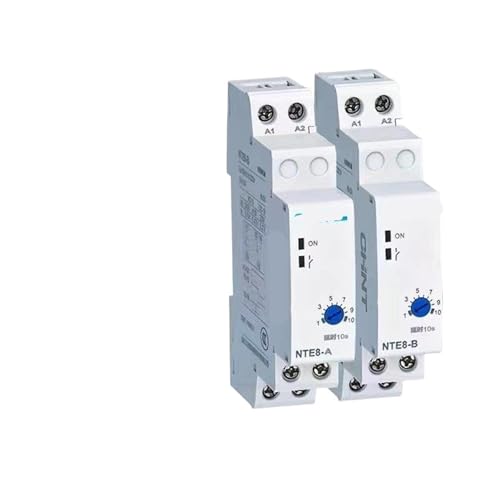 Relé de retardo NTE8 para control de circuitos de automatización con alimentación de 220V CA