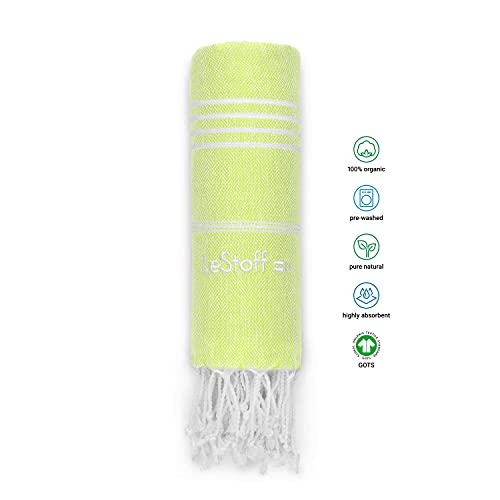 LeStoff Turkish Hammam Towel, 100% organic cotton, 95 x 180 cm, Pre-washed, Absorbent, Quick-drying, Lightweight - Image 2