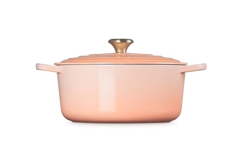 Image of Le Creuset Enameled Cast Iron Signature Round Dutch Oven, 5.5 qt., Peche