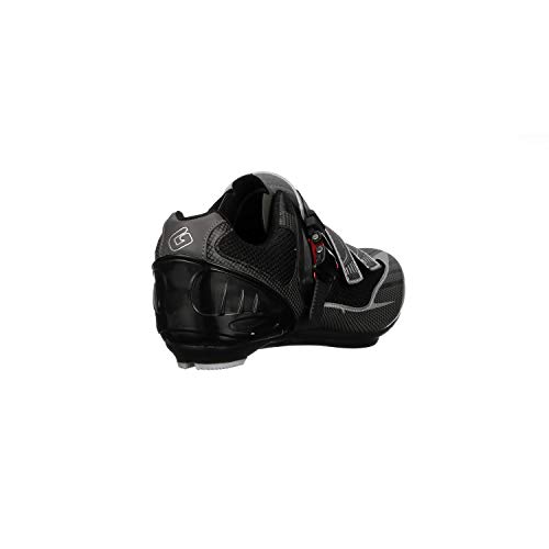 Gavin Elite Road Cycling Shoe - 2 and 3 Bolt Cleat Compatible Black/Grey