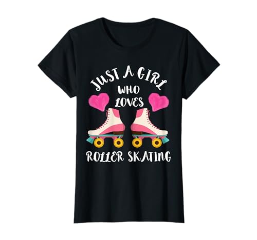 Just A Girl Who Loves Roller Skating 80s Roller Skater T-Shirt