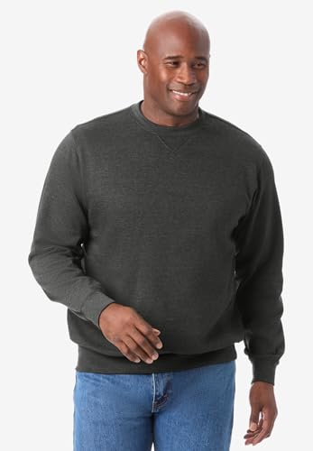 KingSize Men's Big & Tall Tall Ultra-Light Comfort Fleece Crewneck Sweatshirt4
