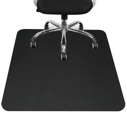 COSYLAND Bodenschutzmatte Bürostuhl 90×120cm – Schreibtischstuhl Unterlage – Bürostuhl Unterlage – Stuhlunterlage – Bodenschutzmatte Teppich – Fußbodenschutz Matte – Bürostuhlunterlage (Tiefschwarz)